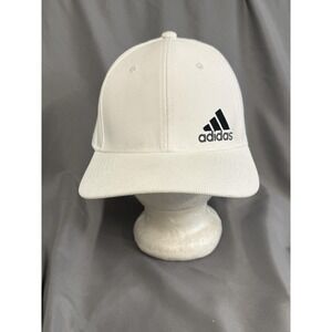 Adidas Hat Cap Fitted Mens L XL White Onix Grey Black Athletic Golf Performance